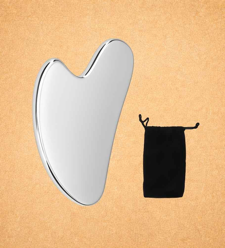 Stainless Steel Gua Sha & Jade Roller
