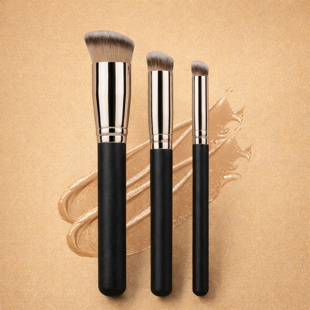 Zestaw 3 pędzli do makijażu